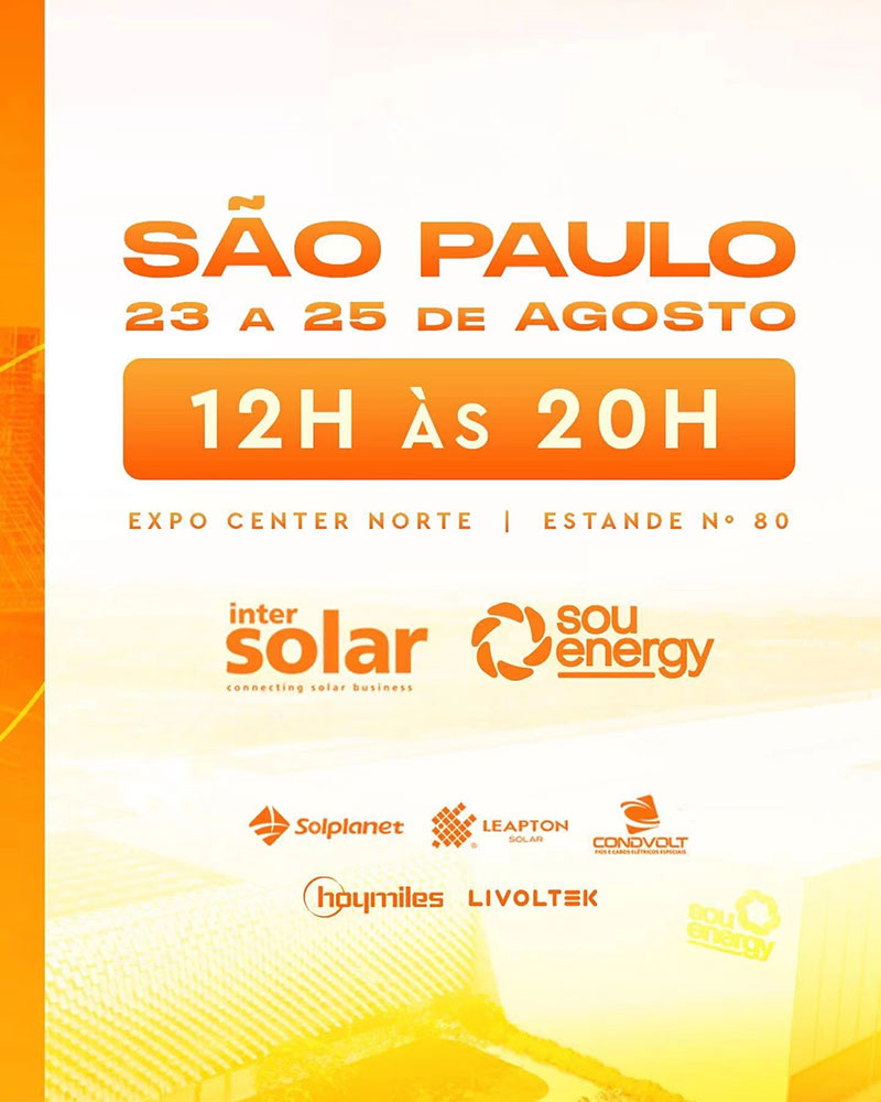 Leaton solar & Sou Energy 将于 8 月 23 日至 25 日参加 Inter solar。